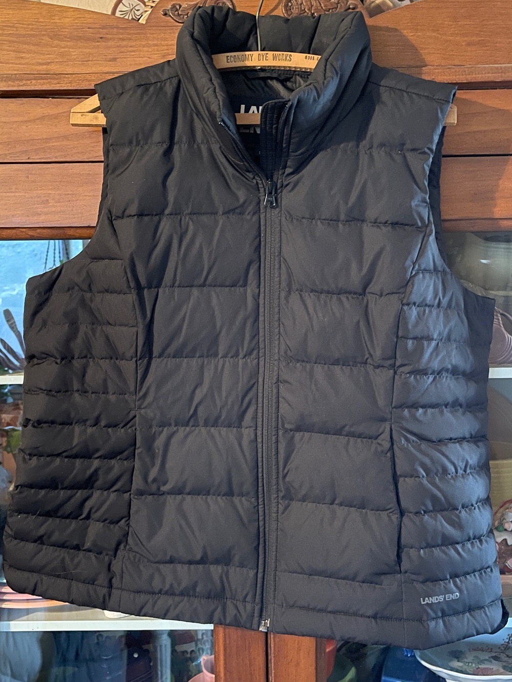 Lands' End Black Quilted Lightweight Puffer Vest